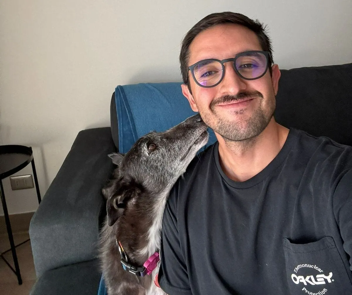 Mora, galga adoptada, tranquila en su hogar